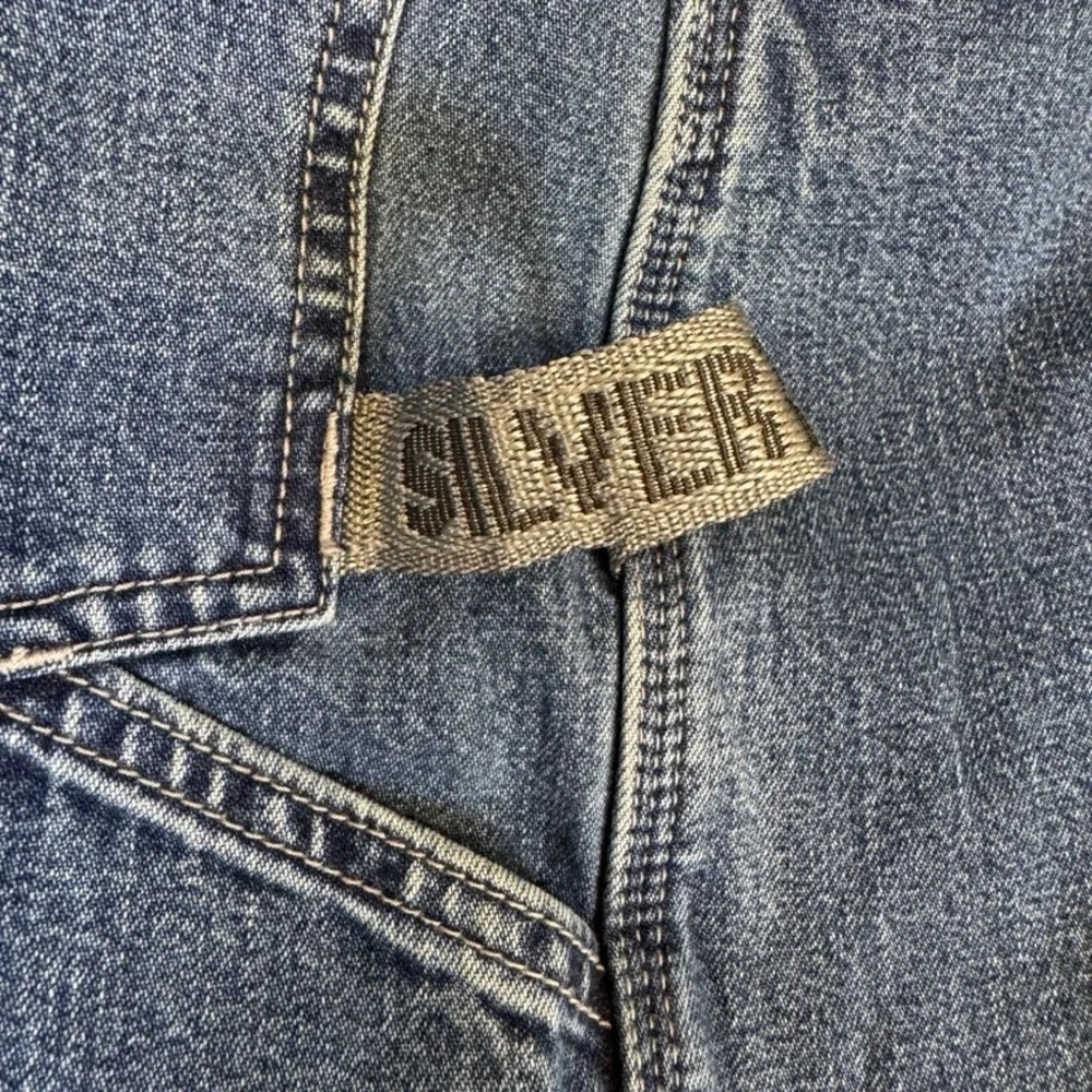 Levis SilverTab Carpenter Jeans Mens 33x32 Blue Denim Double Knee Loose Fit Work